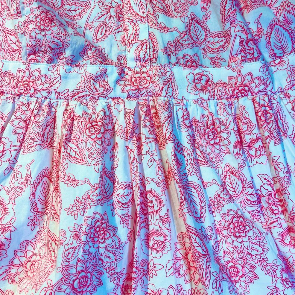 Victoria’s Secret Cottage Core Cotton Pink Floral Dress with Elastic Waist Sz 6 - Picture 7 of 10